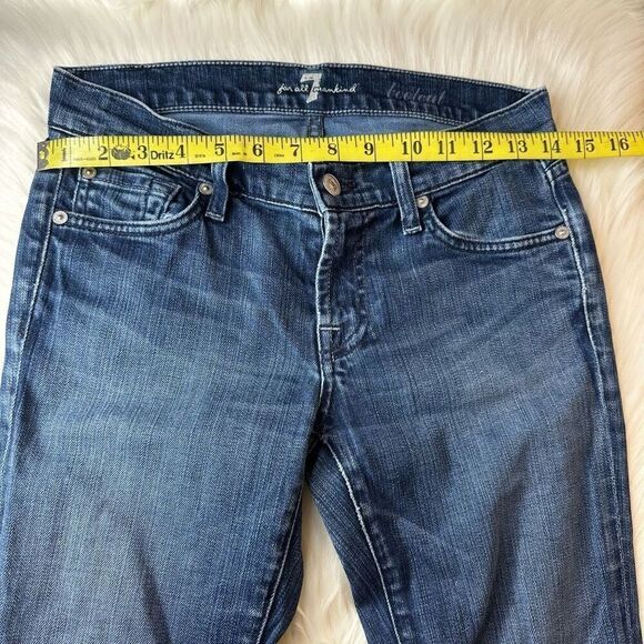 7 For All Mankind Bootcut Raw Hem Jeans Size 25 - Picture 7 of 9